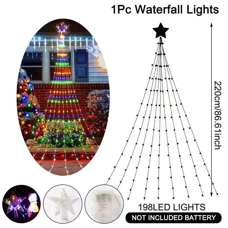 LED Christmas Waterfall String Lights - Digwee