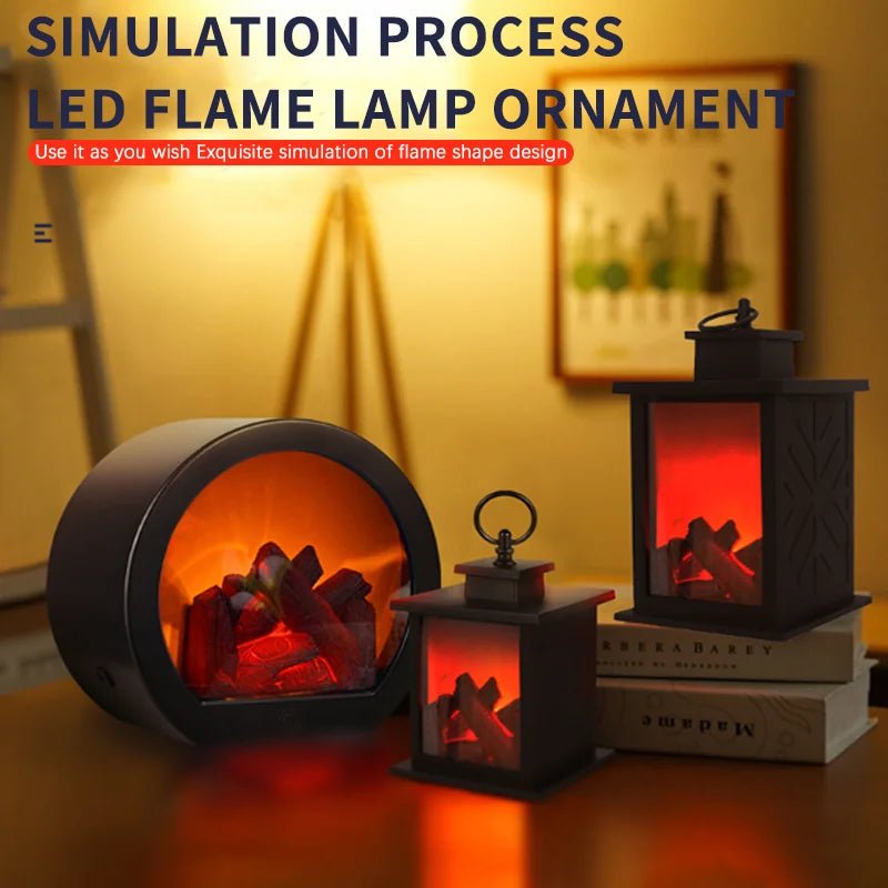 LED Fireplace Flame Lantern Lamp - Digwee