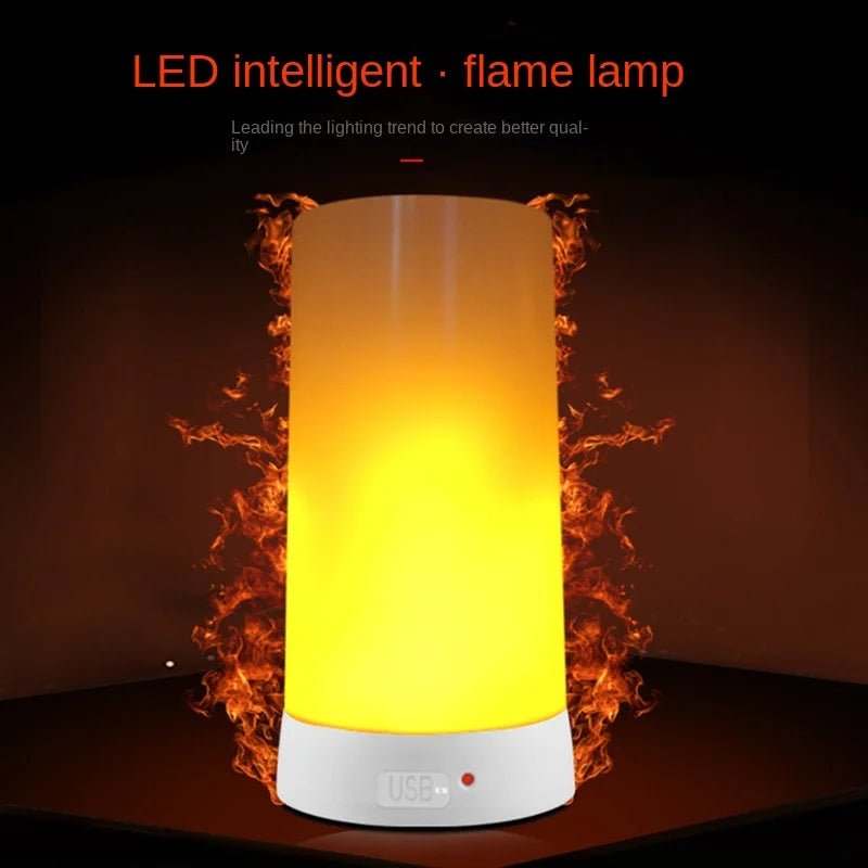 LED Simulated Flame Table Lamp - Digwee