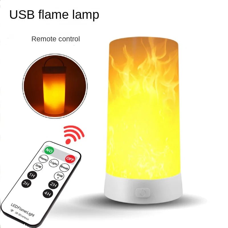 LED Simulated Flame Table Lamp - Digwee