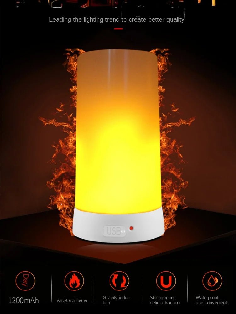 LED Simulated Flame Table Lamp - Digwee