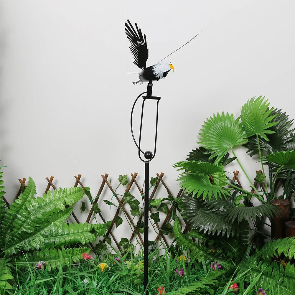 Metal Eagle Wind Spinner Garden Stake - Digwee
