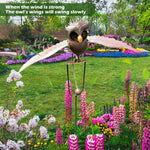 Metal Owl Wind Spinner with Flapping Wings - Digwee