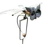 Metal Owl Wind Spinner with Flapping Wings - Digwee