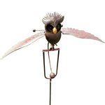 Metal Owl Wind Spinner with Flapping Wings - Digwee