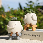 Mini Resin Flower Pot for Desk or Balcony - Digwee