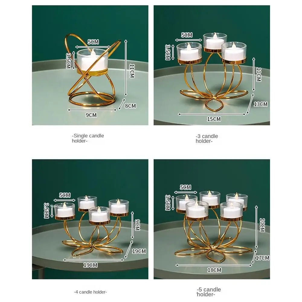 Modern Metal Romantic Candle Holder - Digwee