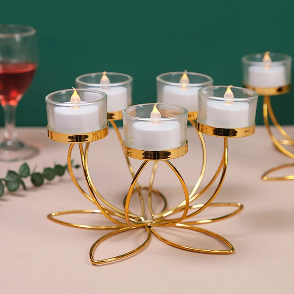Modern Metal Romantic Candle Holder - Digwee