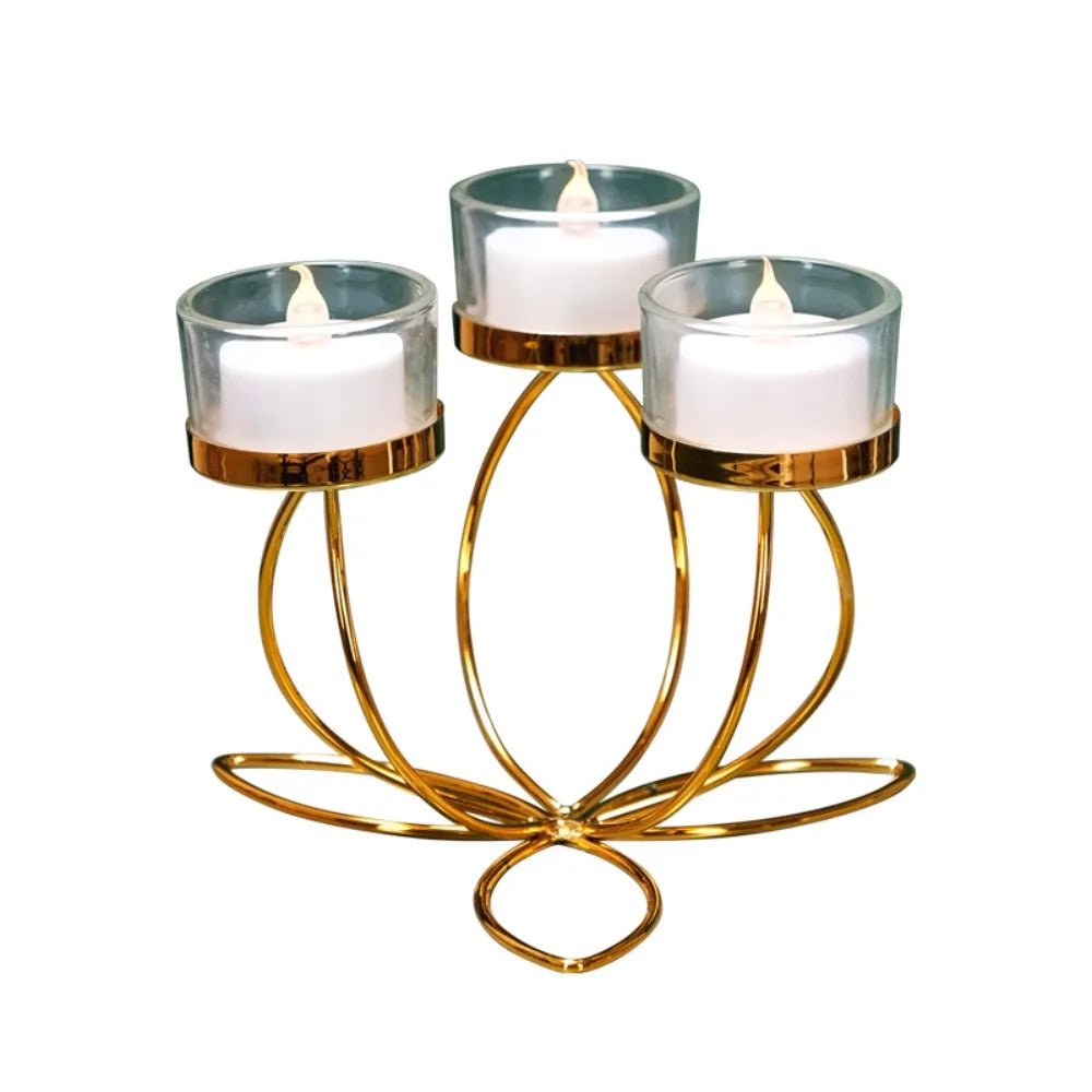 Modern Metal Romantic Candle Holder - Digwee