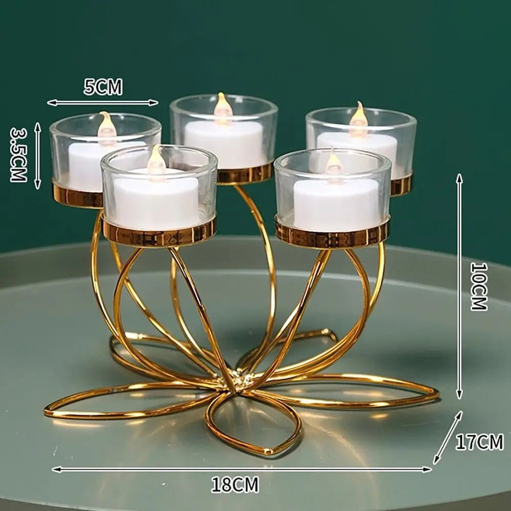 Modern Metal Romantic Candle Holder - Digwee