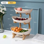 Modern Wooden Multi - Tier Snack Plate - Digwee