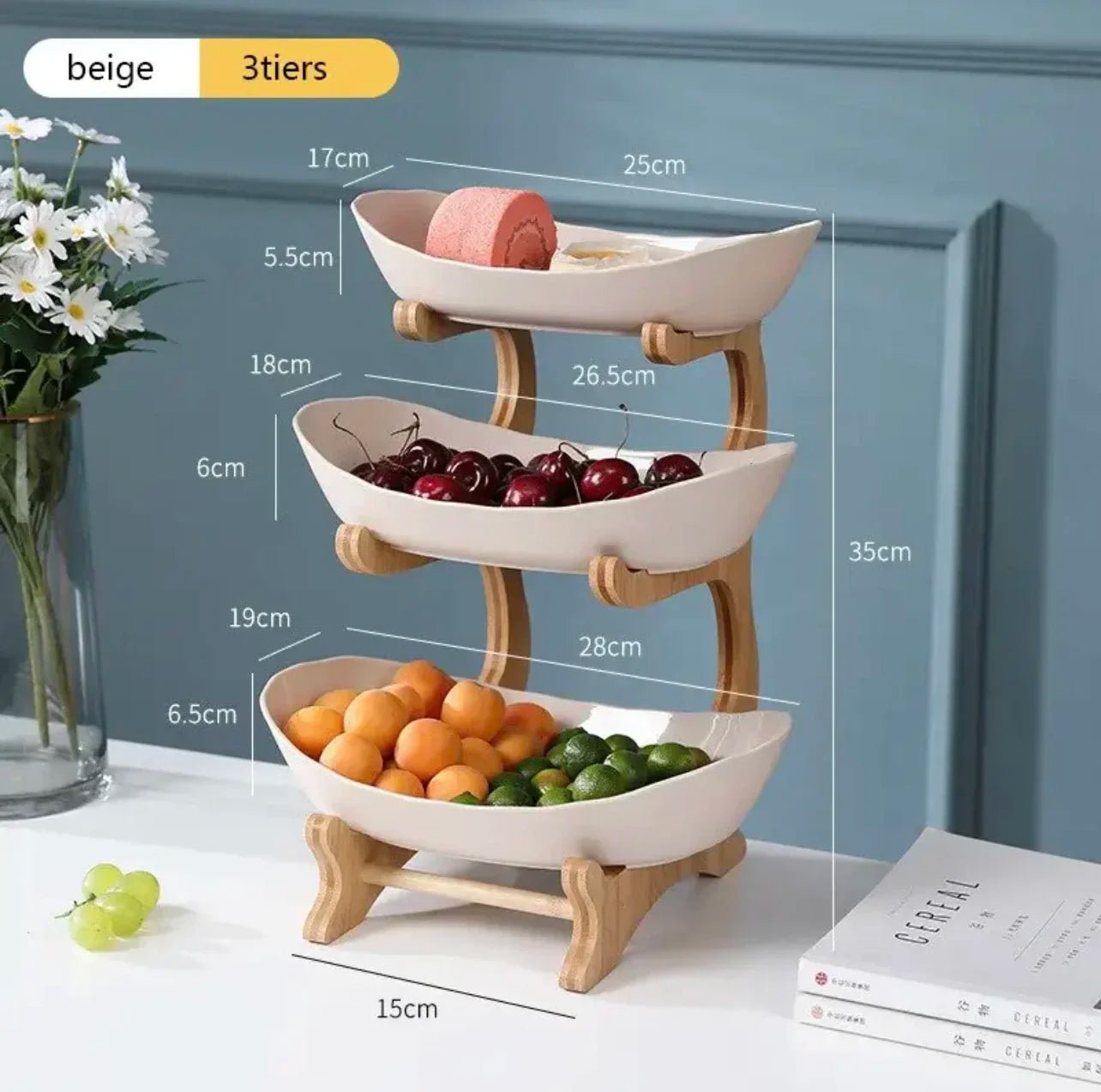 Modern Wooden Multi - Tier Snack Plate - Digwee