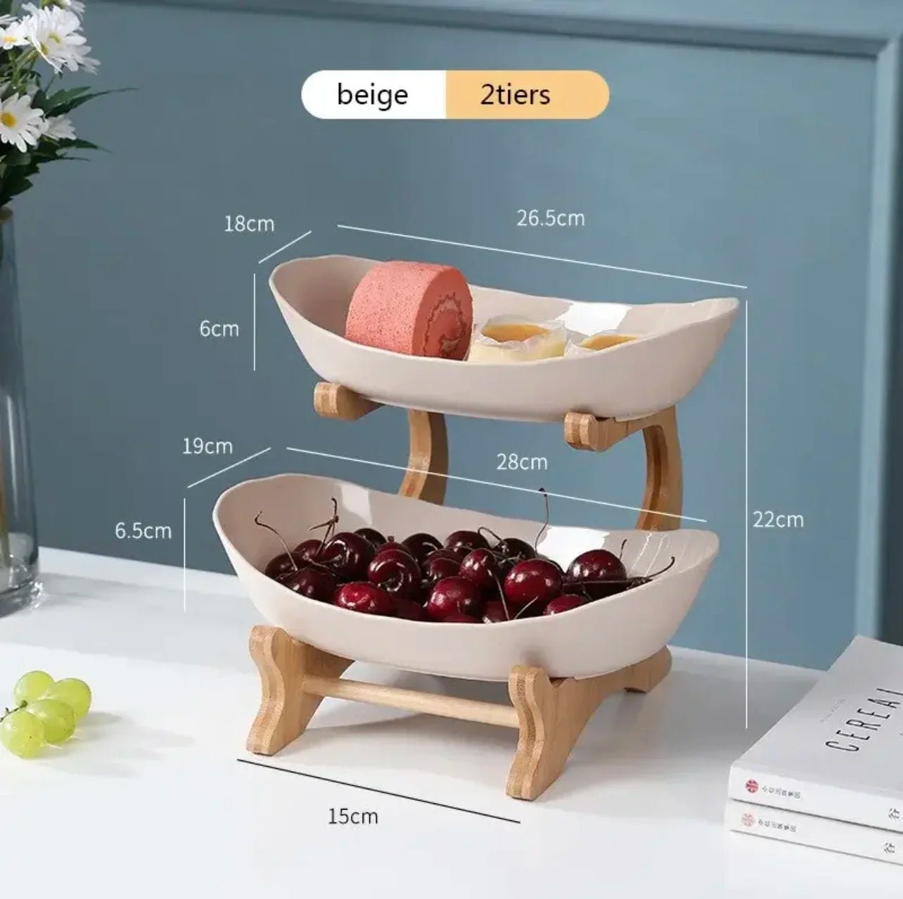 Modern Wooden Multi - Tier Snack Plate - Digwee