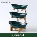 Modern Wooden Multi - Tier Snack Plate - Digwee