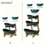 Modern Wooden Multi - Tier Snack Plate - Digwee