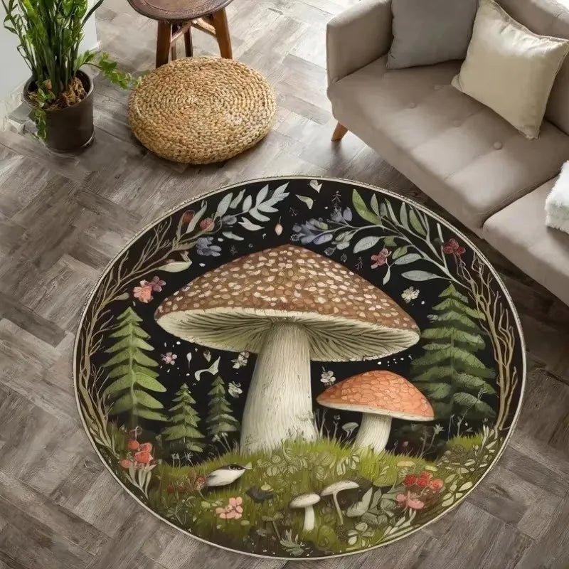 Mushroom Pattern Anti - Slip Rug - Digwee