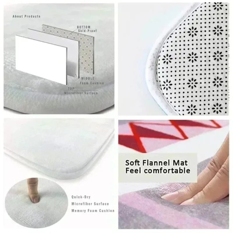 Mushroom Pattern Anti - Slip Rug - Digwee