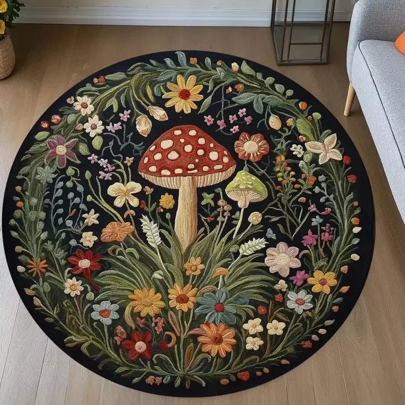 Mushroom Pattern Anti - Slip Rug - Digwee