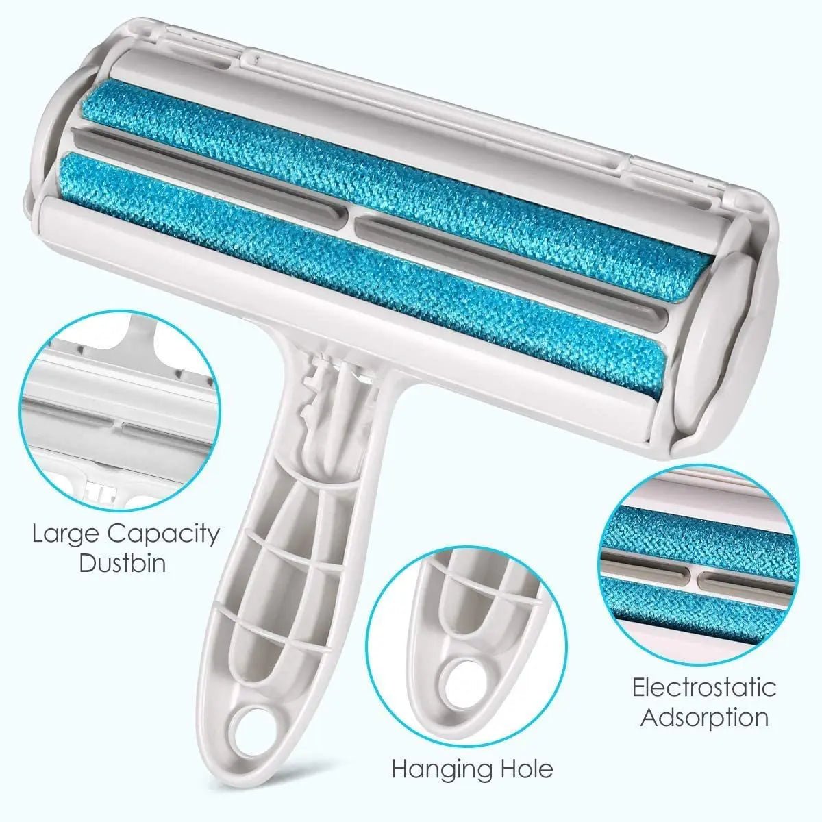 Pet Hair Remover Roller with Self - Cleaning Base - Digwee