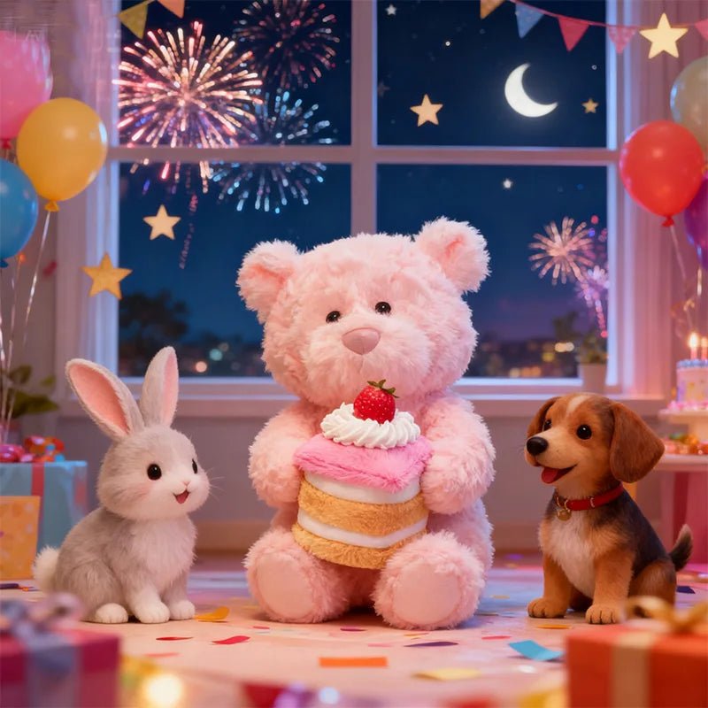Pink Birthday Teddy Bear Plush - Digwee