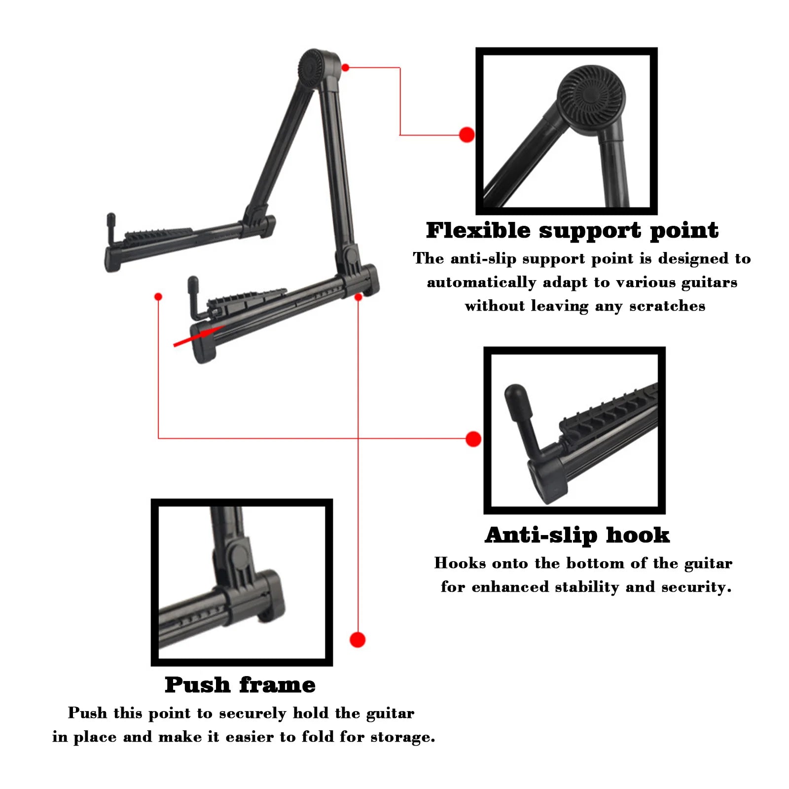 Portable A - Frame Guitar Holder - Digwee