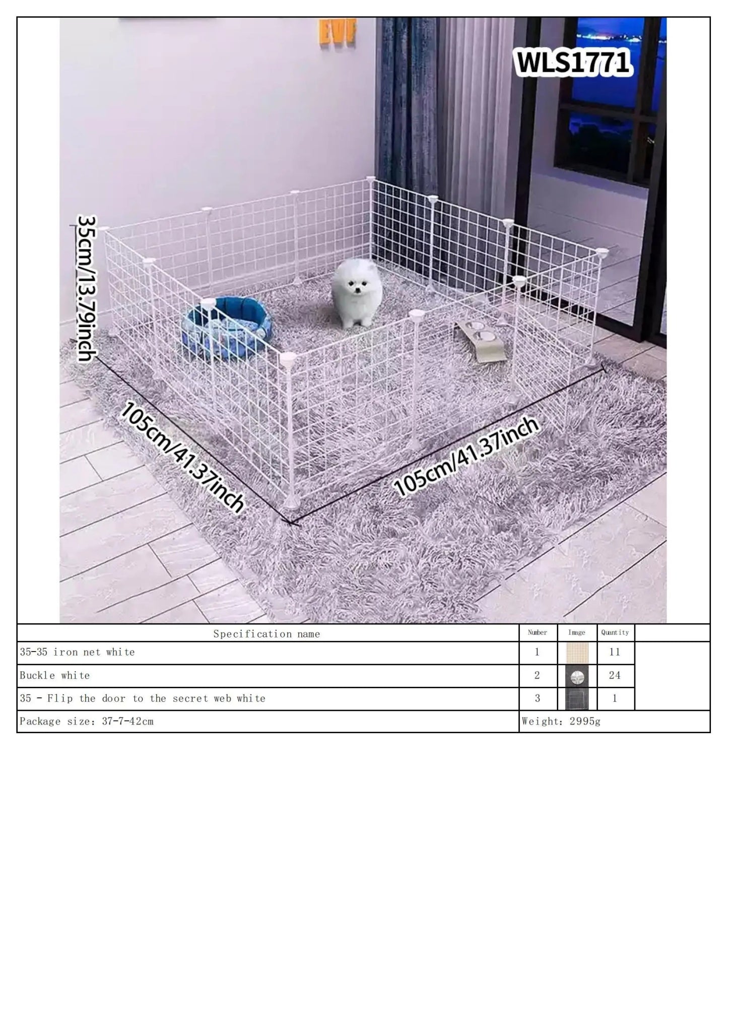 Portable Indoor/Outdoor Pet Fence Panel Set - Digwee