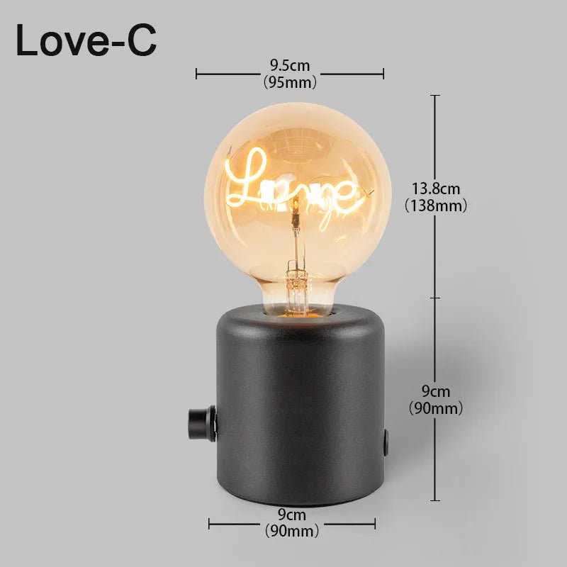 Retro Amber Wood Base Vintage Table Lamp - Digwee