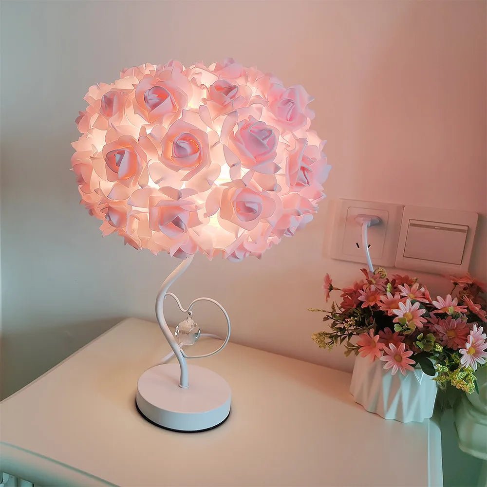 Romantic Rose Crystal Table Lamp - Digwee