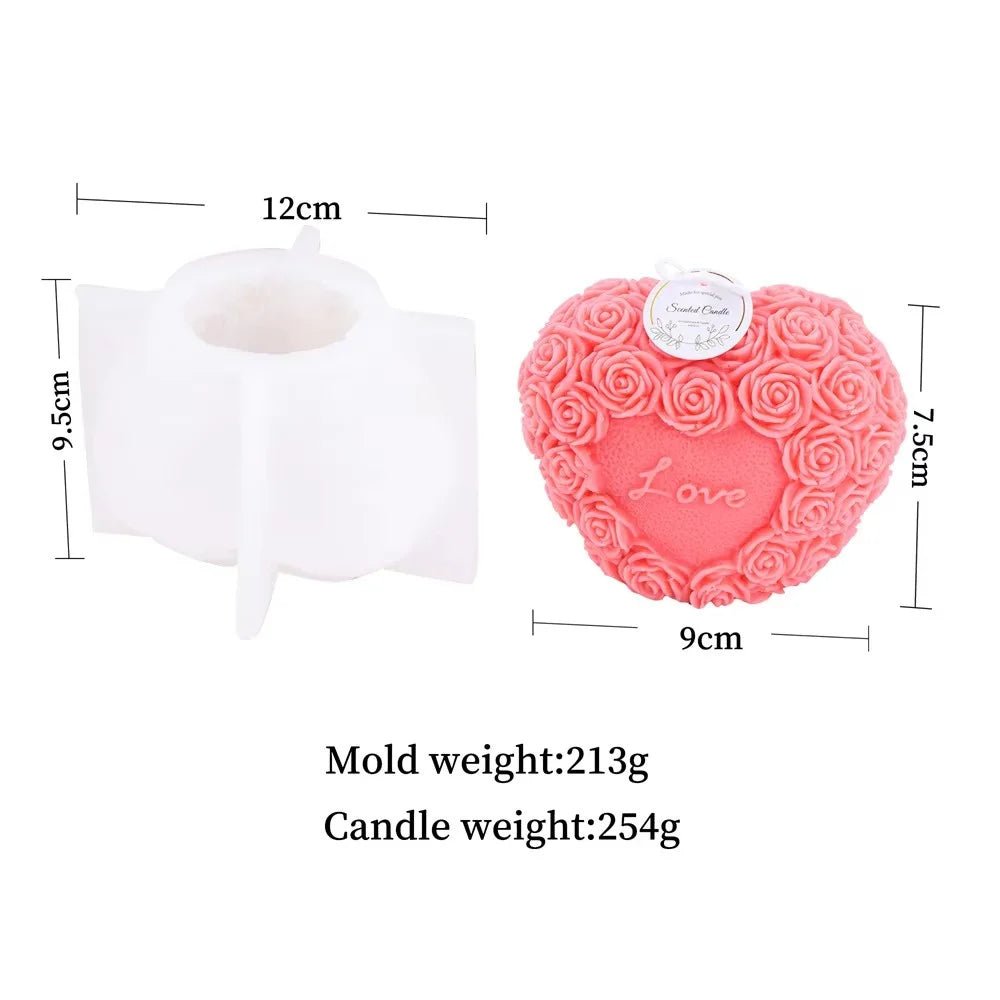 Rose Bear Silicone Candle Mold - Digwee