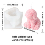 Rose Bear Silicone Candle Mold - Digwee