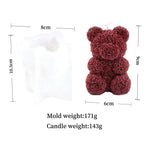 Rose Bear Silicone Candle Mold - Digwee