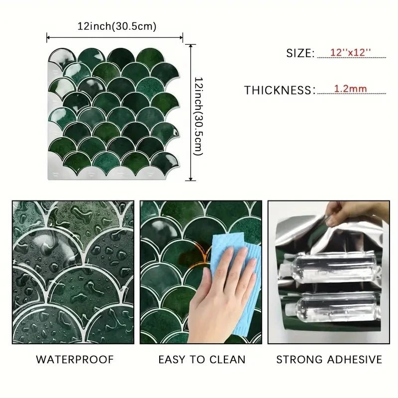 Self - Adhesive 3D Waterproof Wall Tile Stickers - Digwee
