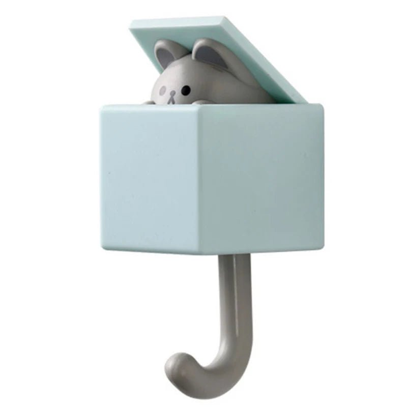 Self - Adhesive Cartoon Cat Wall Hook Rack - Digwee