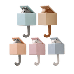 Self - Adhesive Cartoon Cat Wall Hook Rack - Digwee