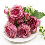 Silk Peony Artificial Flower Bouquet - Digwee