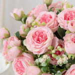 Silk Peony Artificial Flower Bouquet - Digwee