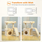 Small Indoor Cat Tree with Scratching Post - Digwee