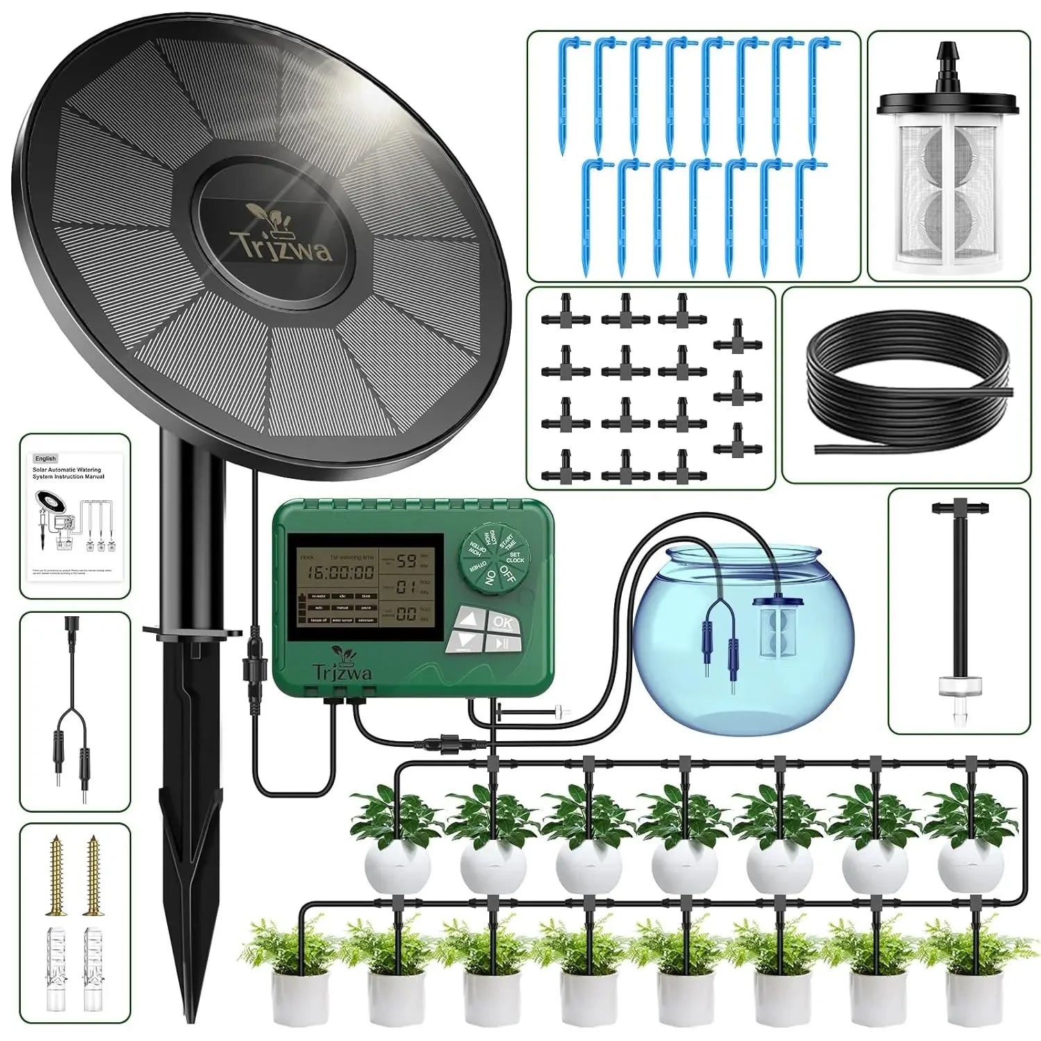 Solar Automatic Drip Irrigation System with Timer - Digwee