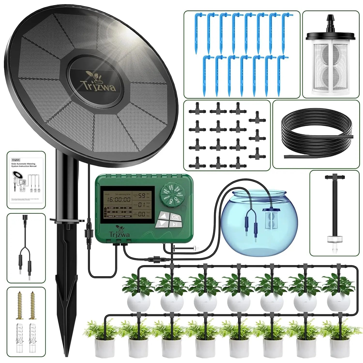 Solar Automatic Drip Irrigation System with Timer - Digwee