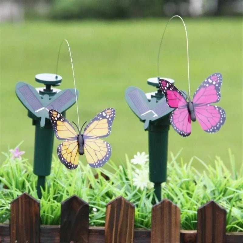 Solar Dancing Butterfly and Hummingbird Garden Decor - Digwee