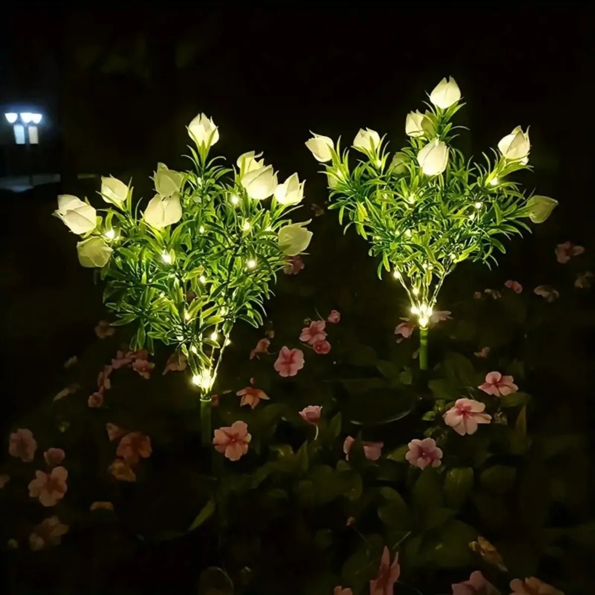 Solar Gardenia Flower Lamp for Outdoor Decor - Digwee