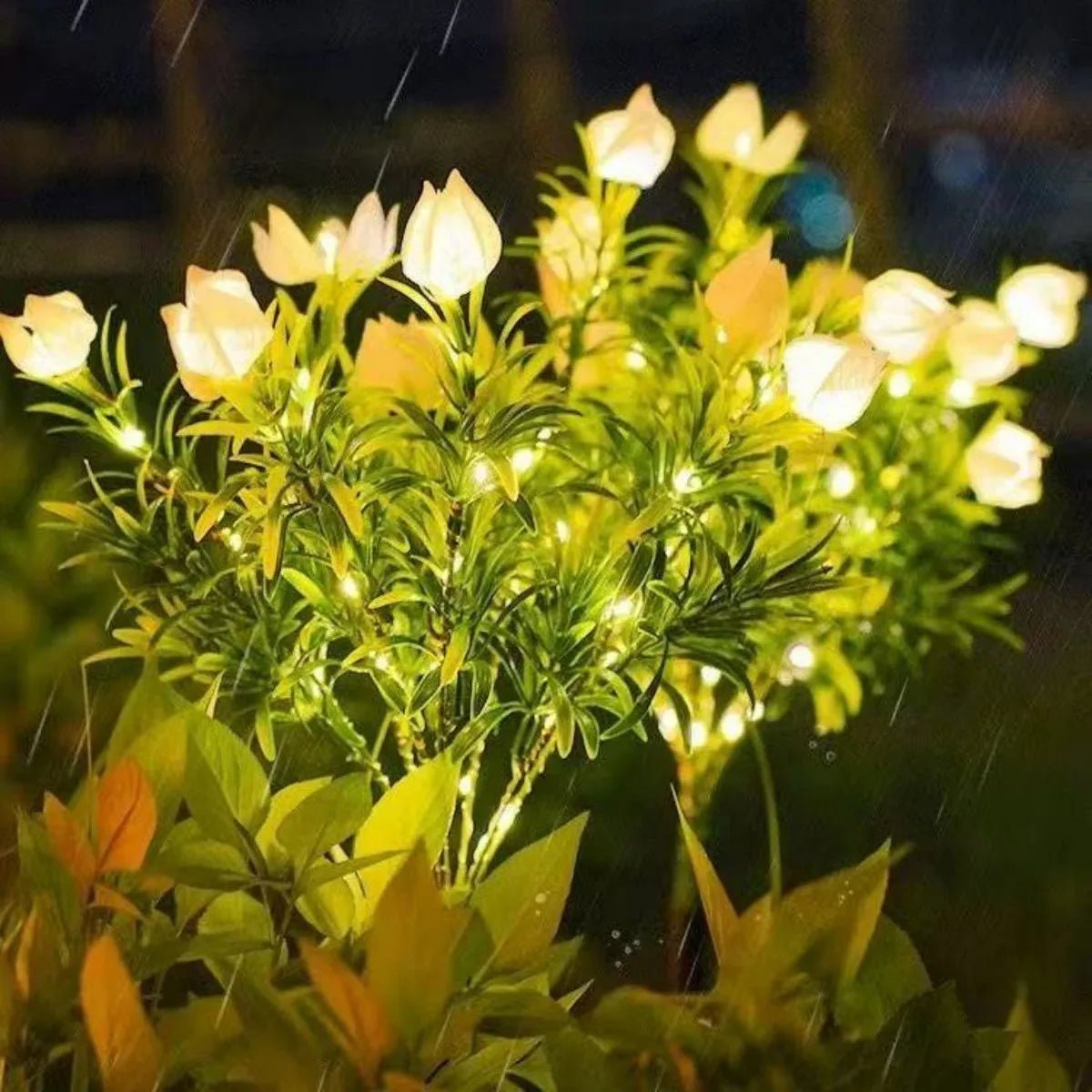 Solar Gardenia Flower Lamp for Outdoor Decor - Digwee