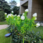 Solar Gardenia Flower Lamp for Outdoor Decor - Digwee