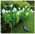 Solar Gardenia Flower Lamp for Outdoor Decor - Digwee