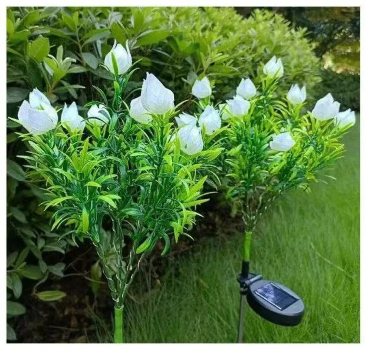 Solar Gardenia Flower Lamp for Outdoor Decor - Digwee