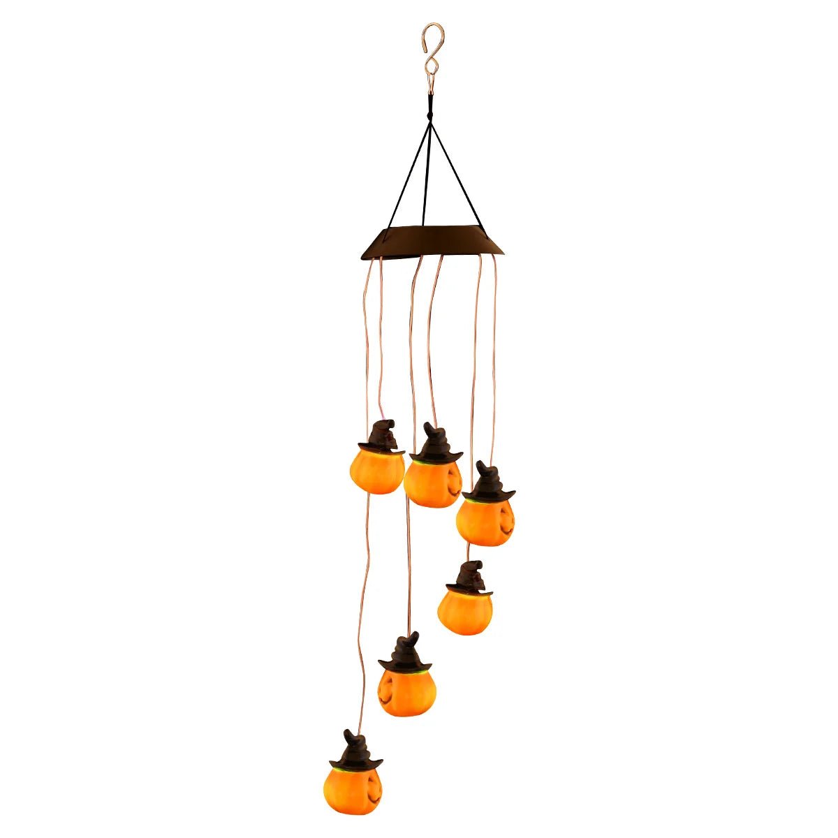 Solar Halloween Pumpkin Wind Chime Light - Digwee