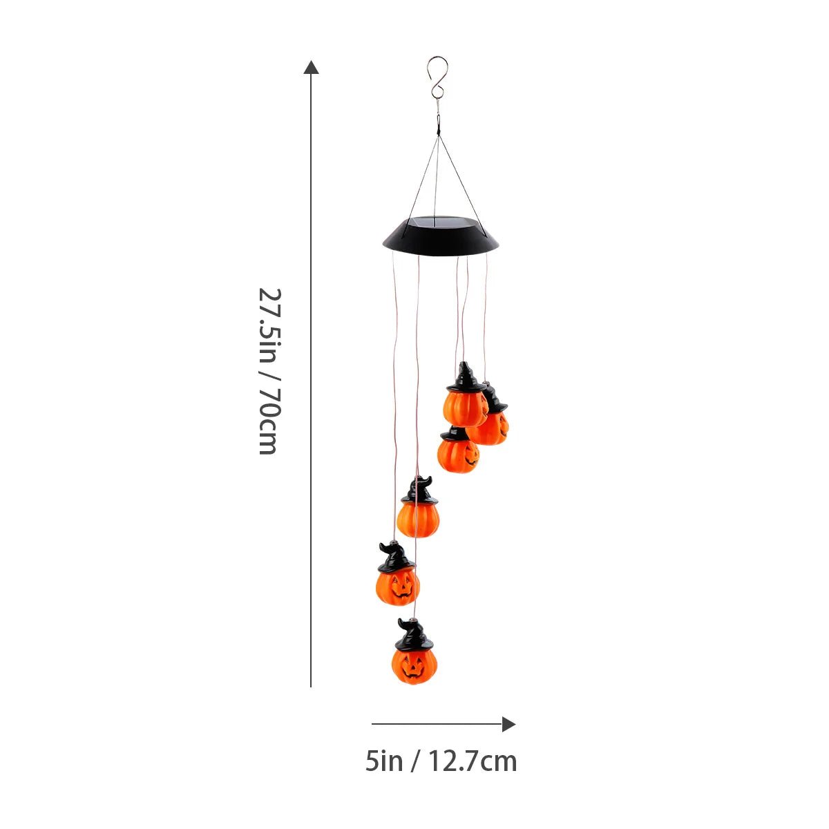 Solar Halloween Pumpkin Wind Chime Light - Digwee