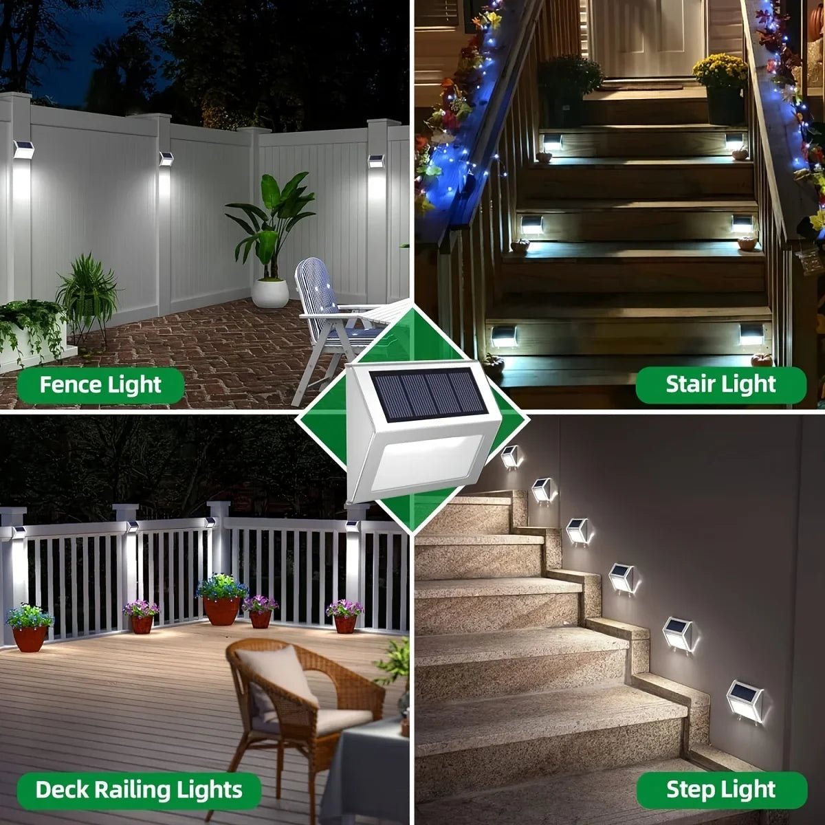 Solar LED Fence and Step Lights - Digwee