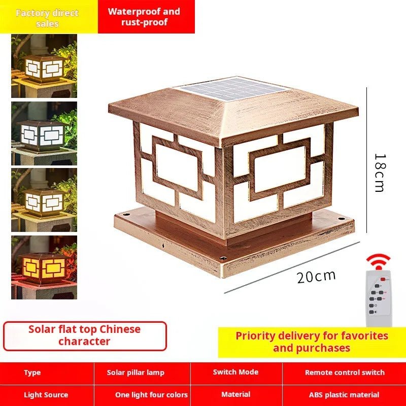 Solar LED Fence Lights with Remote Control - Digwee