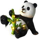 Solar Panda Statue with Waterproof LED Light - Digwee